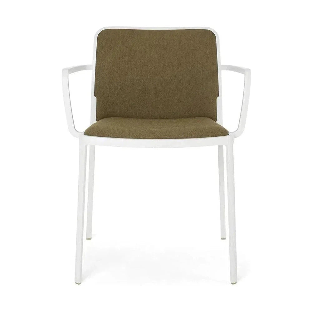 [product_category]-Kartell Audrey Soft Noma Armchair, White/Mustard-Kartell-8058967313765-05976B2-KAR-1