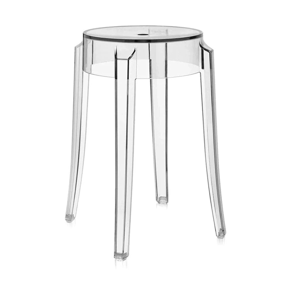 [product_category]-Kartell Charles Ghost Stool 46 Cm, Crystal-Kartell-8034105780354-04897B4-KAR-1
