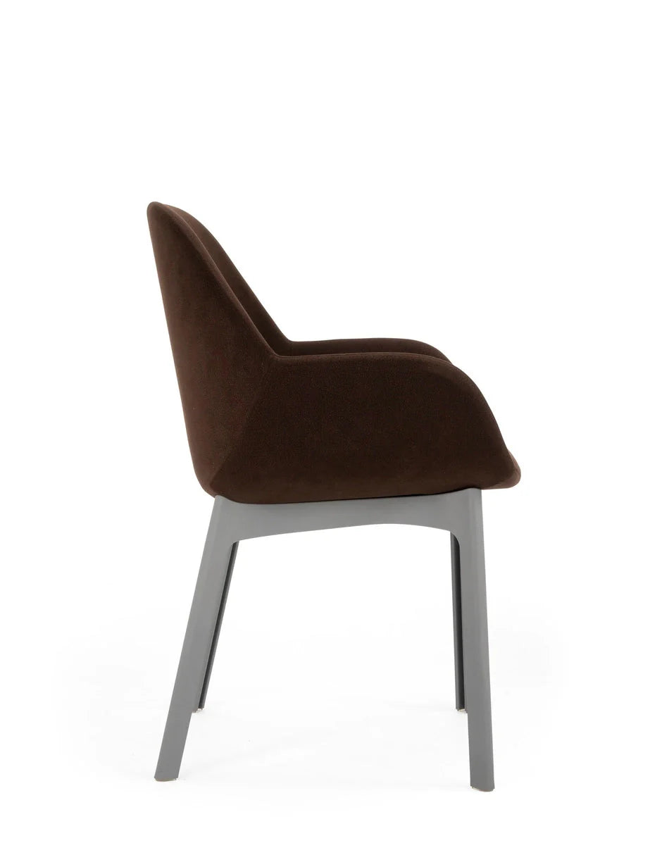 [product_category]-Kartell Clap Aquaclean Armchair, Grey/Brick Red-Kartell-8058967313123-04187G2-KAR-3