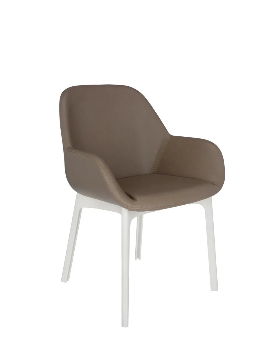 [product_category]-Kartell Clap Pvc Armchair, White/Taupe-Kartell-8058967203257-04183BT-KAR-2