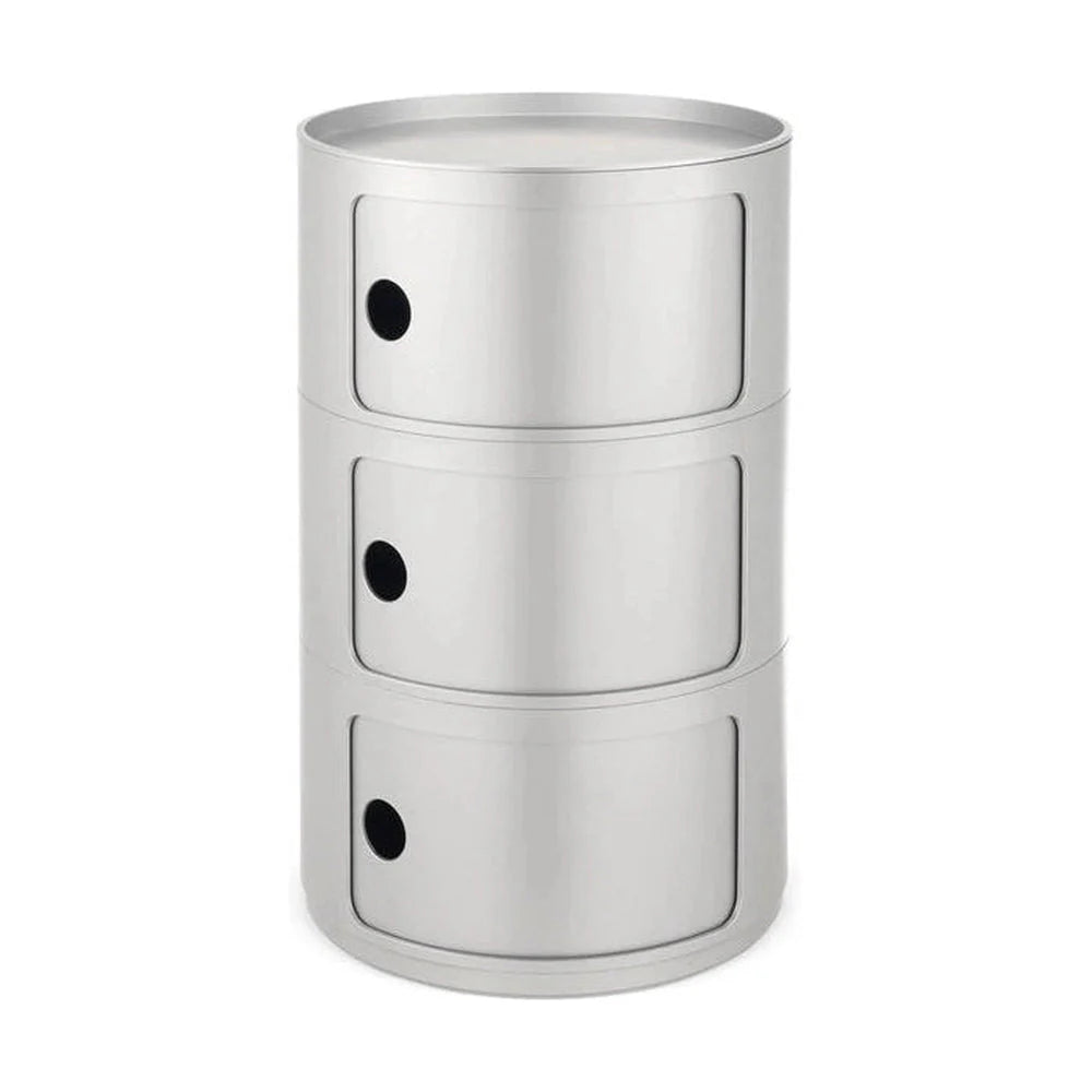 [product_category]-Kartell Componibili Classic Big Container 3 Elements, Silver-Kartell-8058967200164-04936SI-KAR-1
