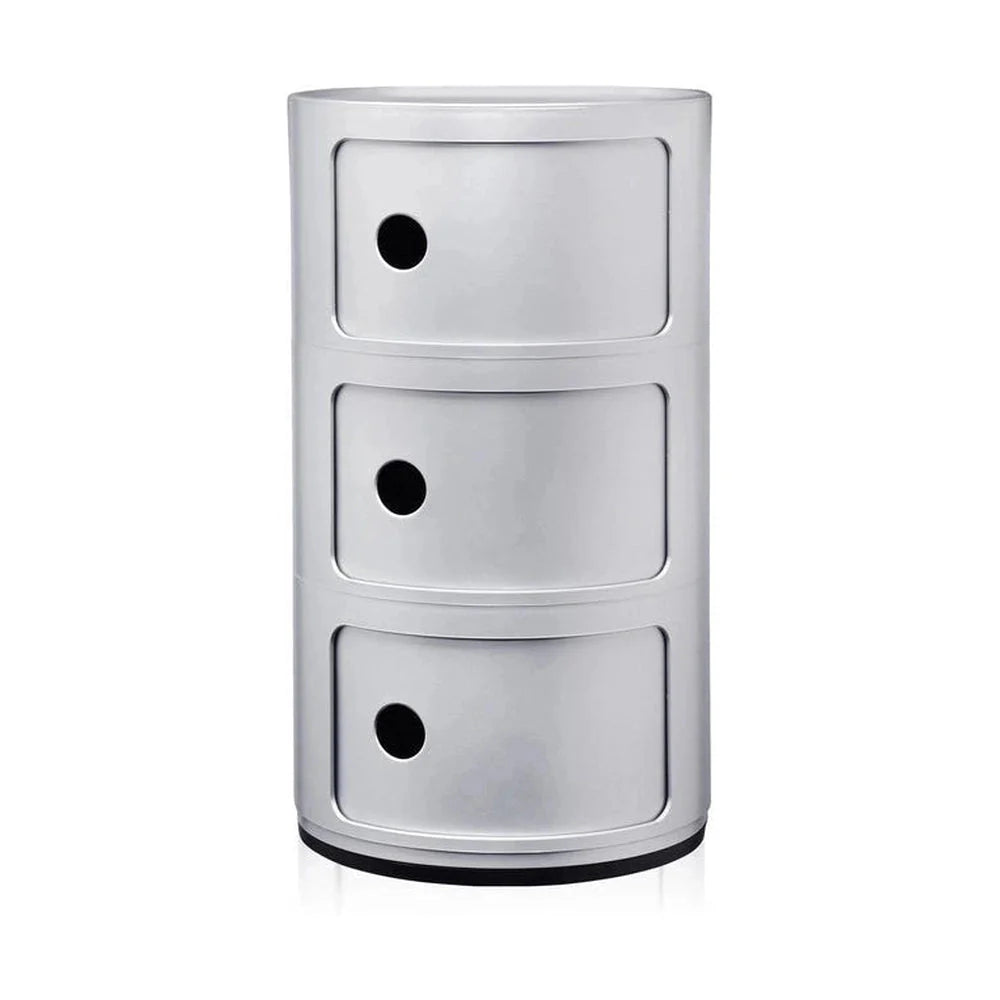 [product_category]-Kartell Componibili Classic Container 3 Elements, Silver-Kartell-8034105781672-04967SI-KAR-1