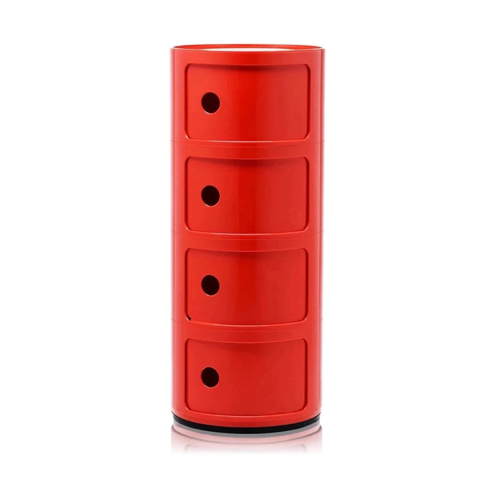 [product_category]-Kartell Componibili Classic Container 4 Elements, Red-Kartell-8058967251036-0498510-KAR-1