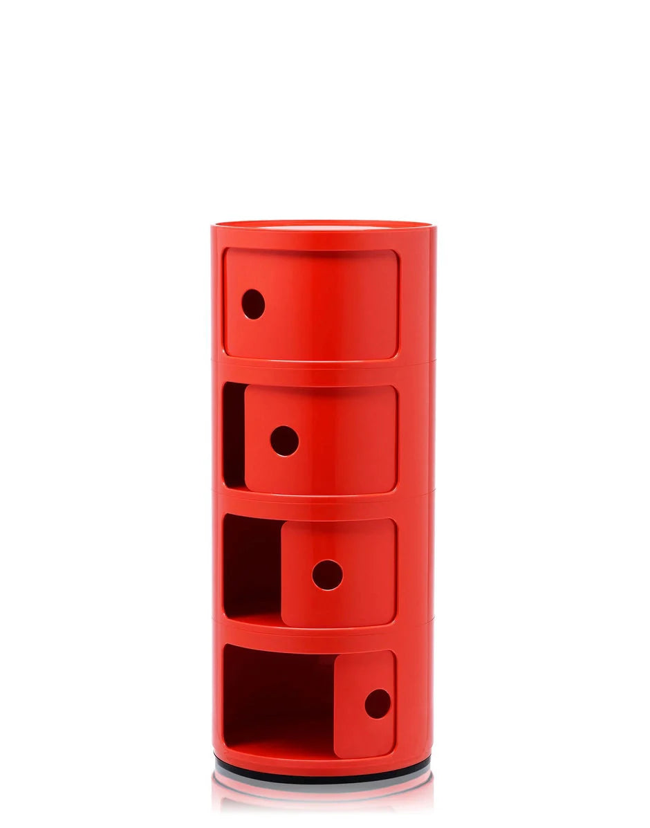 [product_category]-Kartell Componibili Classic Container 4 Elements, Red-Kartell-8058967251036-0498510-KAR-2