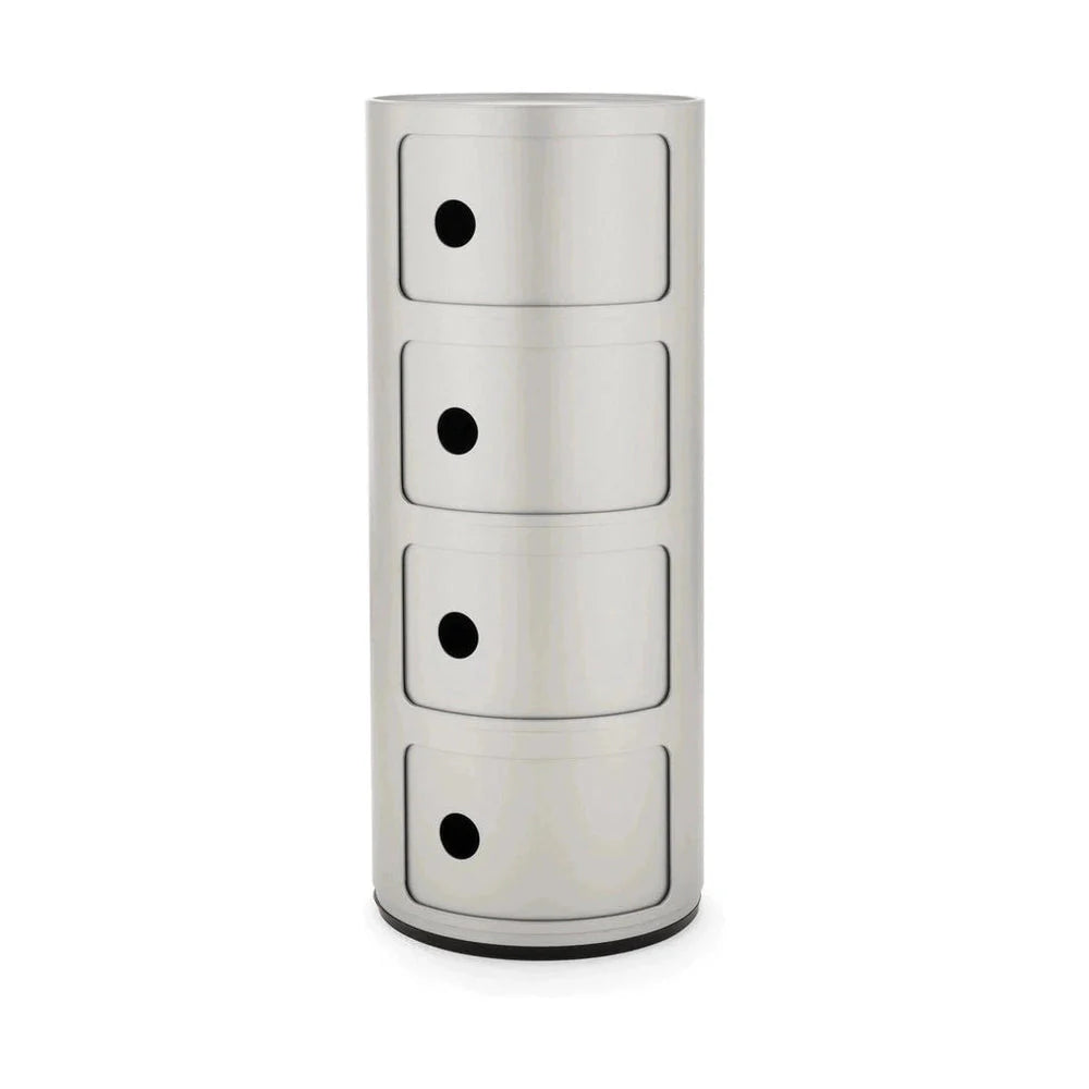 [product_category]-Kartell Componibili Classic Container 4 Elements, Silver-Kartell-8058967250992-04985SI-KAR-1