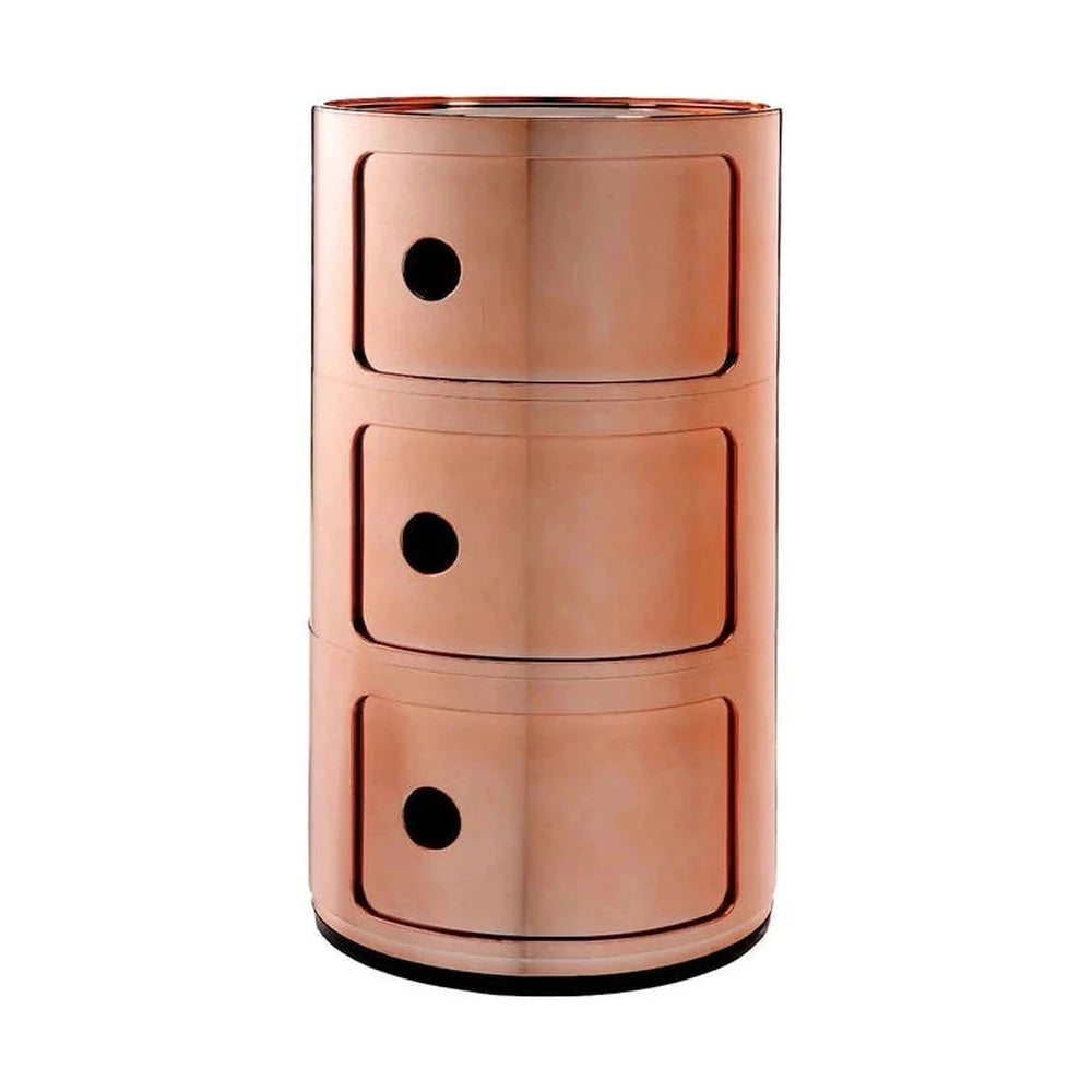 [product_category]-Kartell Componibili Metal Container 3 Elements, Coppery-Kartell-8058967191462-05967RR-KAR-1