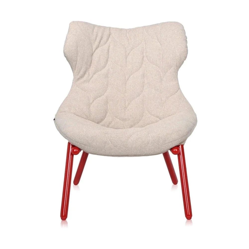 [product_category]-Kartell Foliage Armchair Trevira, Red/Beige-Kartell-8058967182712-06086RA-KAR-1