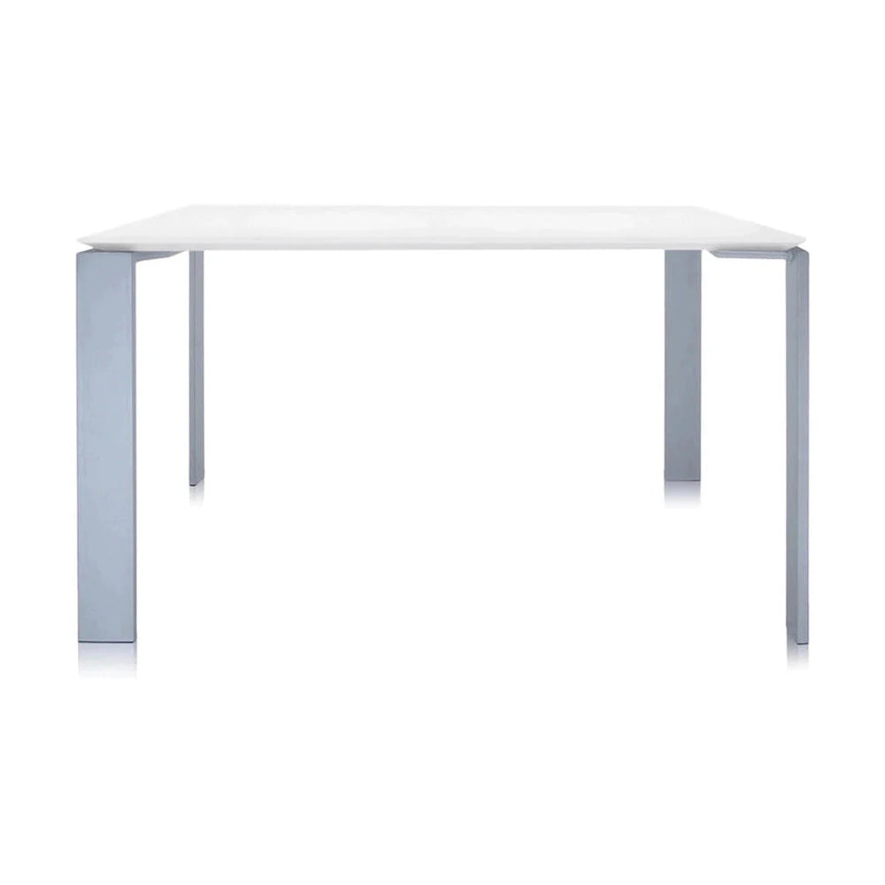 [product_category]-Kartell Four Desk 128x128 Cm, Aluminium/White-Kartell-8058967045383-0452580-KAR-1
