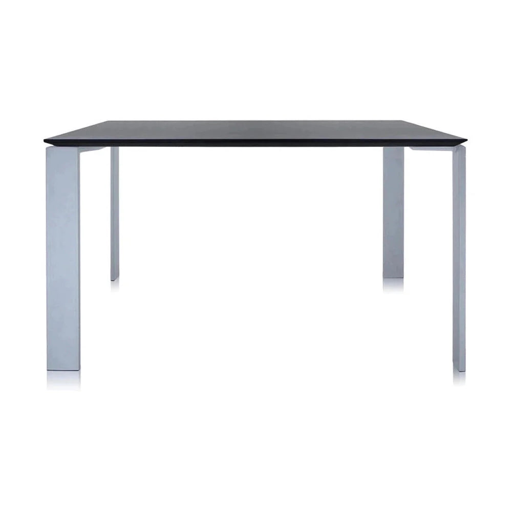 [product_category]-Kartell Four Soft Touch Desk 128x128 Cm, Aluminium/Black-Kartell-8058967225600-0451081-KAR-1
