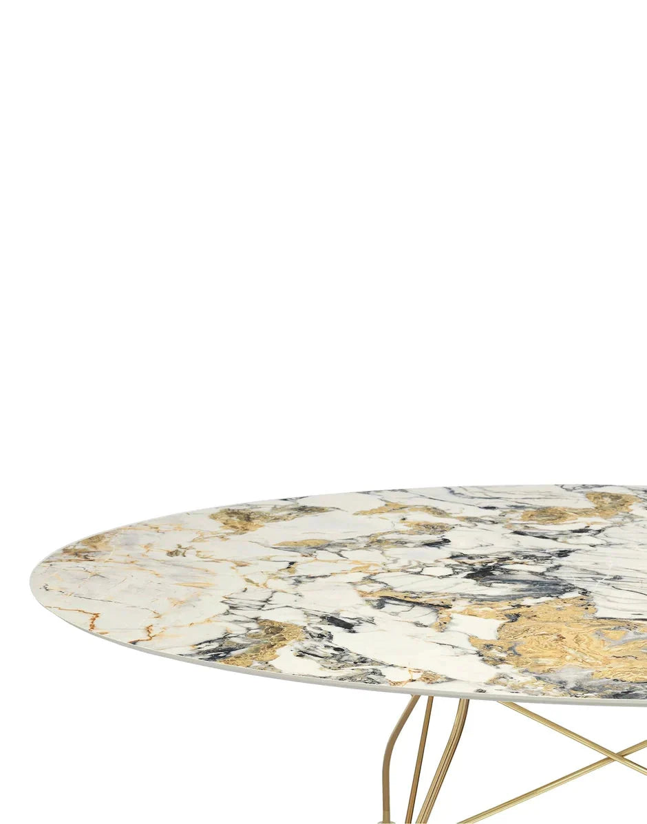 [product_category]-Kartell Glossy Table Oval Marble, Gold/Symphonie-Kartell-8058967294170-04579MS-KAR-8