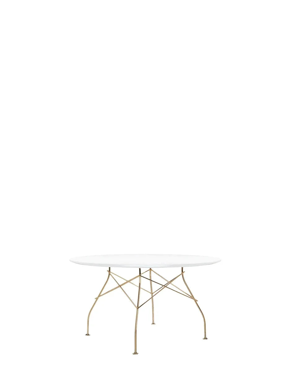 [product_category]-Kartell Glossy Table Round Lacquered, Gold/White-Kartell-8058967204971-045682P-KAR-7