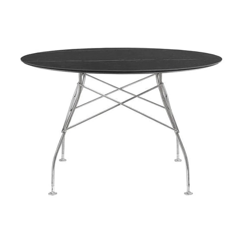 [product_category]-Kartell Glossy Table Round Marble, Chrome/Black-Kartell-8058967253801-04588MN-KAR-1