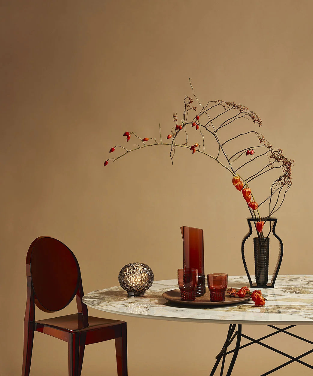 [product_category]-Kartell Glossy Table Round Marble, Chrome/Black-Kartell-8058967253801-04588MN-KAR-3