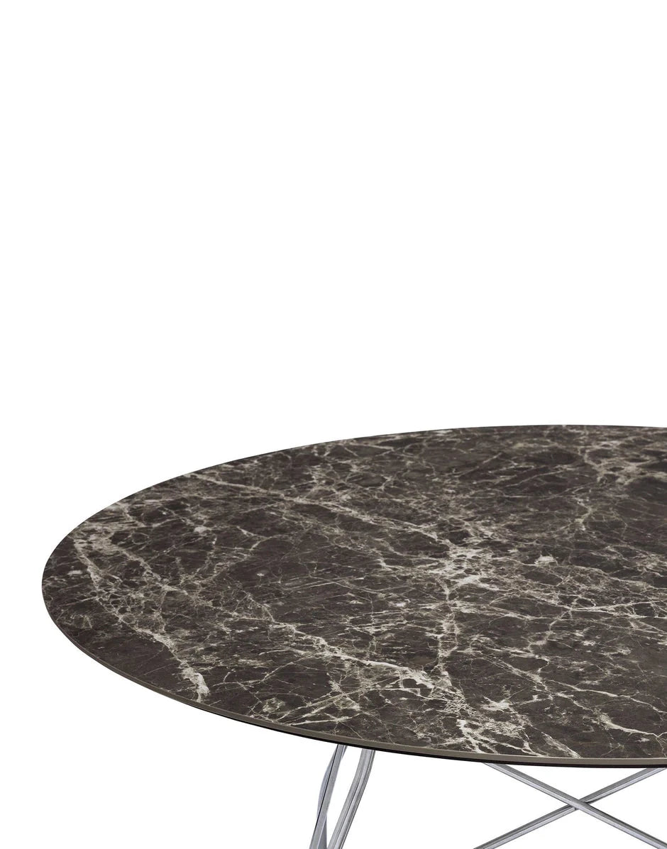 [product_category]-Kartell Glossy Table Round Marble, Chrome/Brown Emperador-Kartell-8058967293739-04584MM-KAR-2