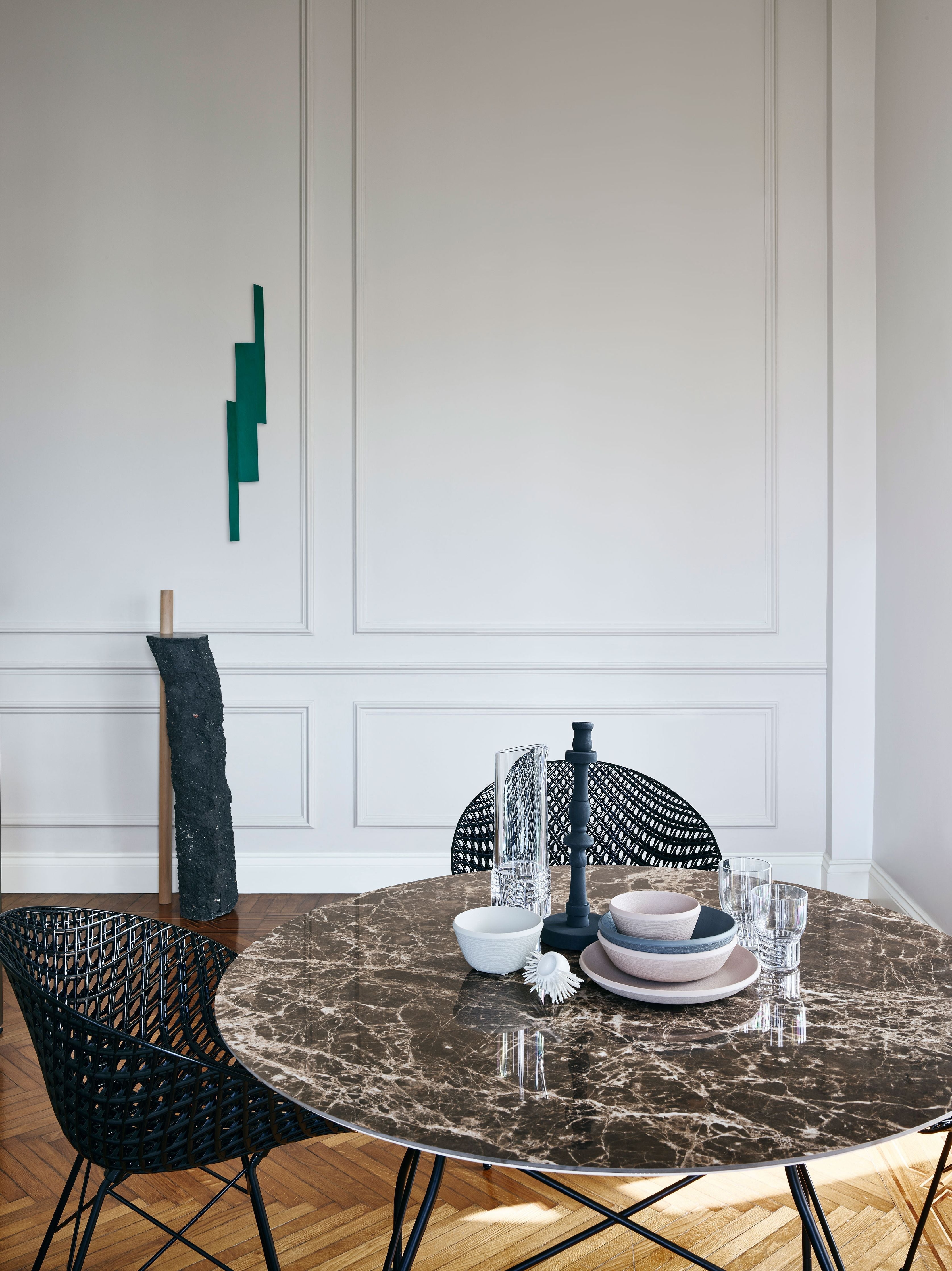 [product_category]-Kartell Glossy Table Round Marble, Chrome/Brown Emperador-Kartell-8058967293739-04584MM-KAR-3