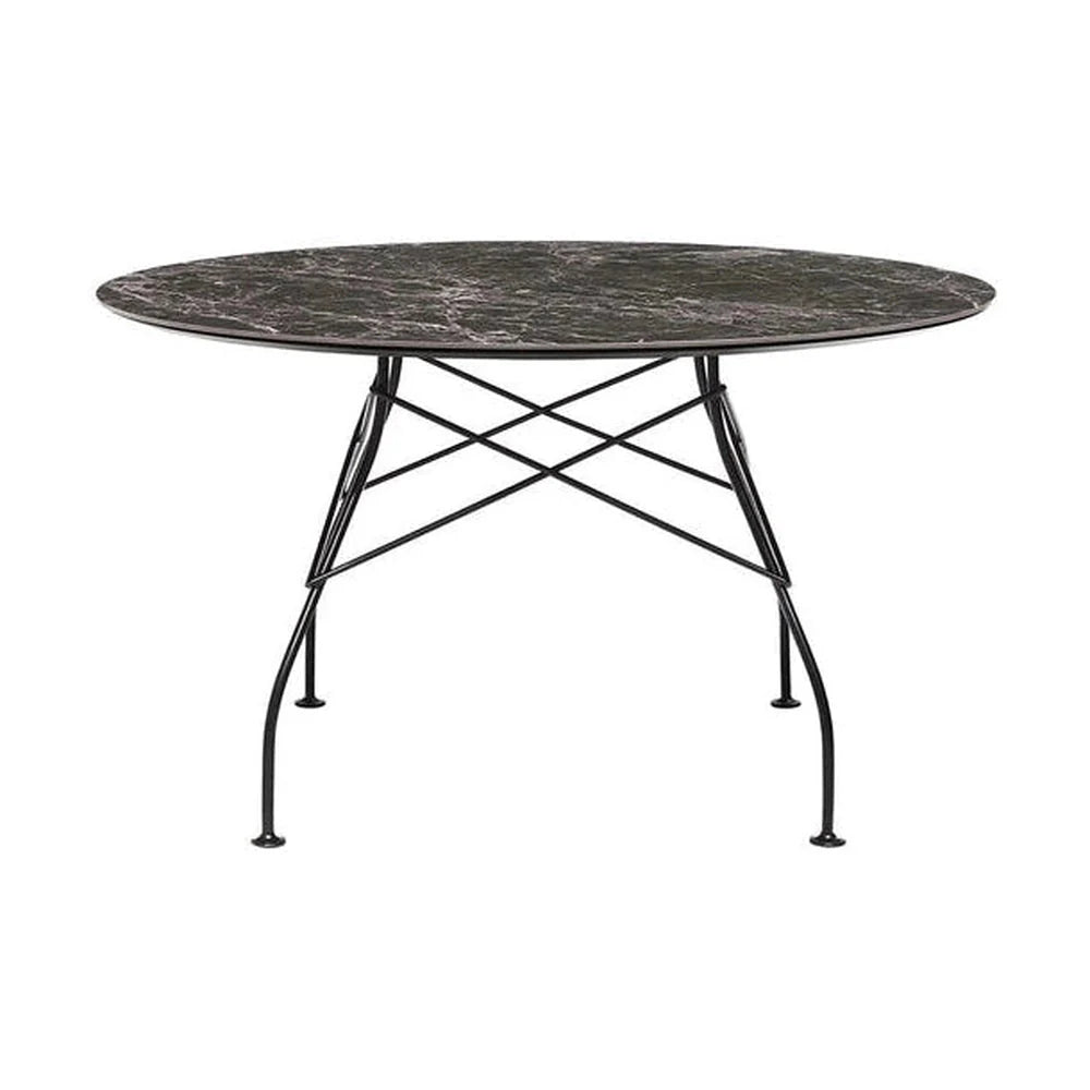 [product_category]-Kartell Glossy Table Round Marble, Matt Black/Brown Emperador-Kartell-8058967293999-04578MM-KAR-1