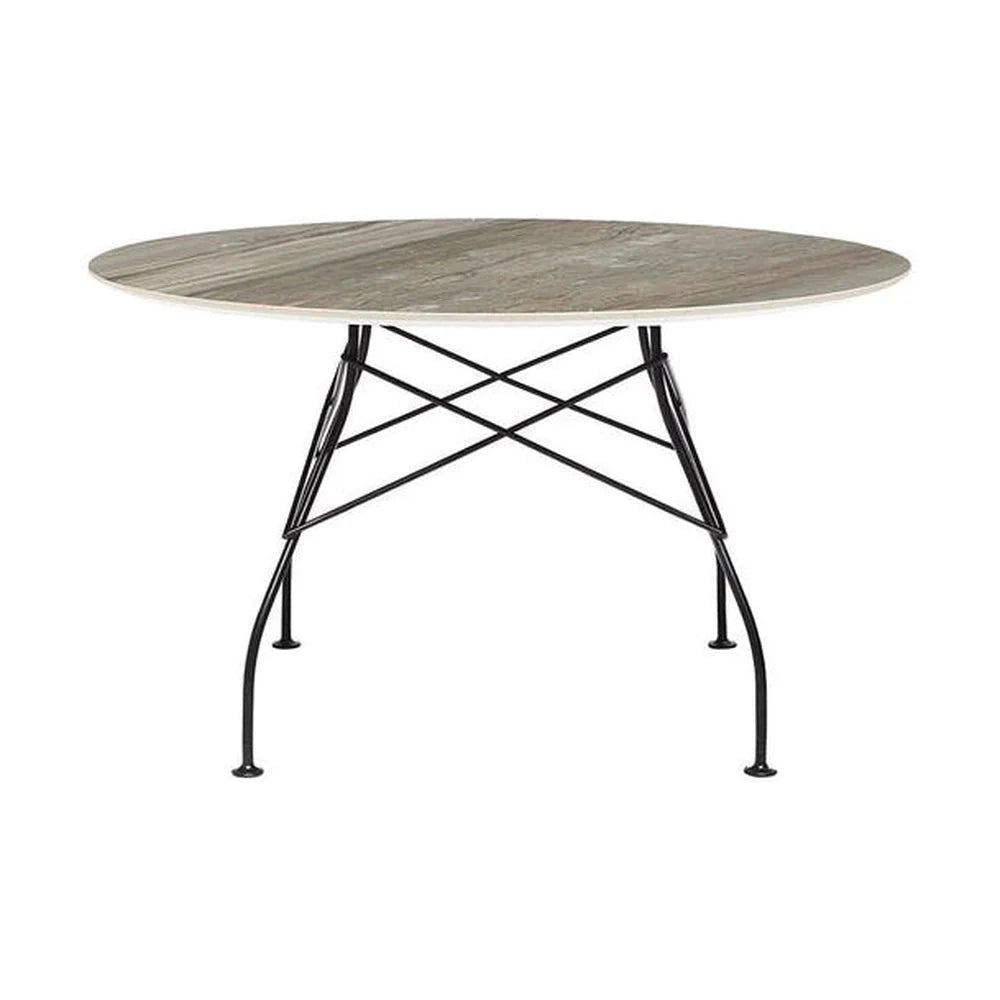 [product_category]-Kartell Glossy Table Round Marble, Matt Black/Tropical Grey-Kartell-8058967293951-04578MG-KAR-1