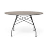 Kartell Glossy Table Round Outdoor, Black/Aged Bronze