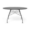 Kartell blank bord rundt udendørs, sort/sort