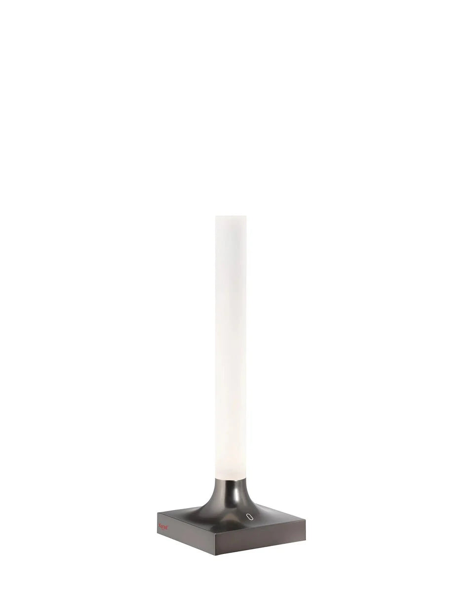 [product_category]-Kartell Goodnight Battery Table Lamp, Matt Titanium-Kartell-8058967322965-09560TO-KAR-2