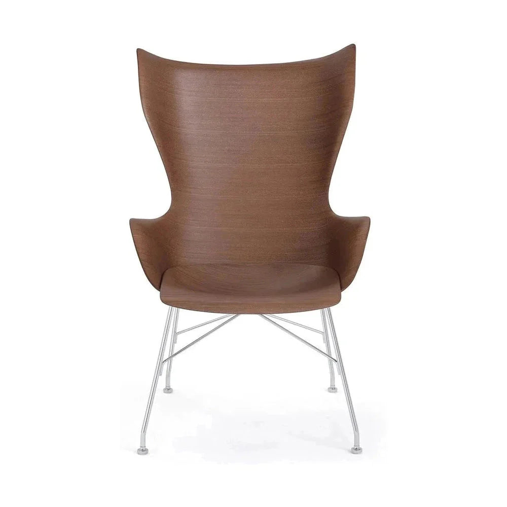 [product_category]-Kartell K/Wood Armchair Basic Veneer, Dark Wood/Chrome-Kartell-8058967295016-04915SC-KAR-1