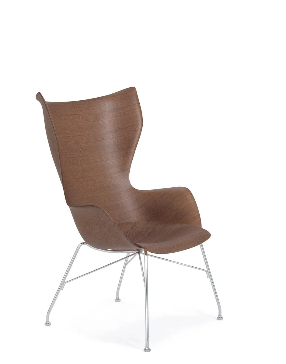 [product_category]-Kartell K/Wood Armchair Basic Veneer, Dark Wood/Chrome-Kartell-8058967295016-04915SC-KAR-2