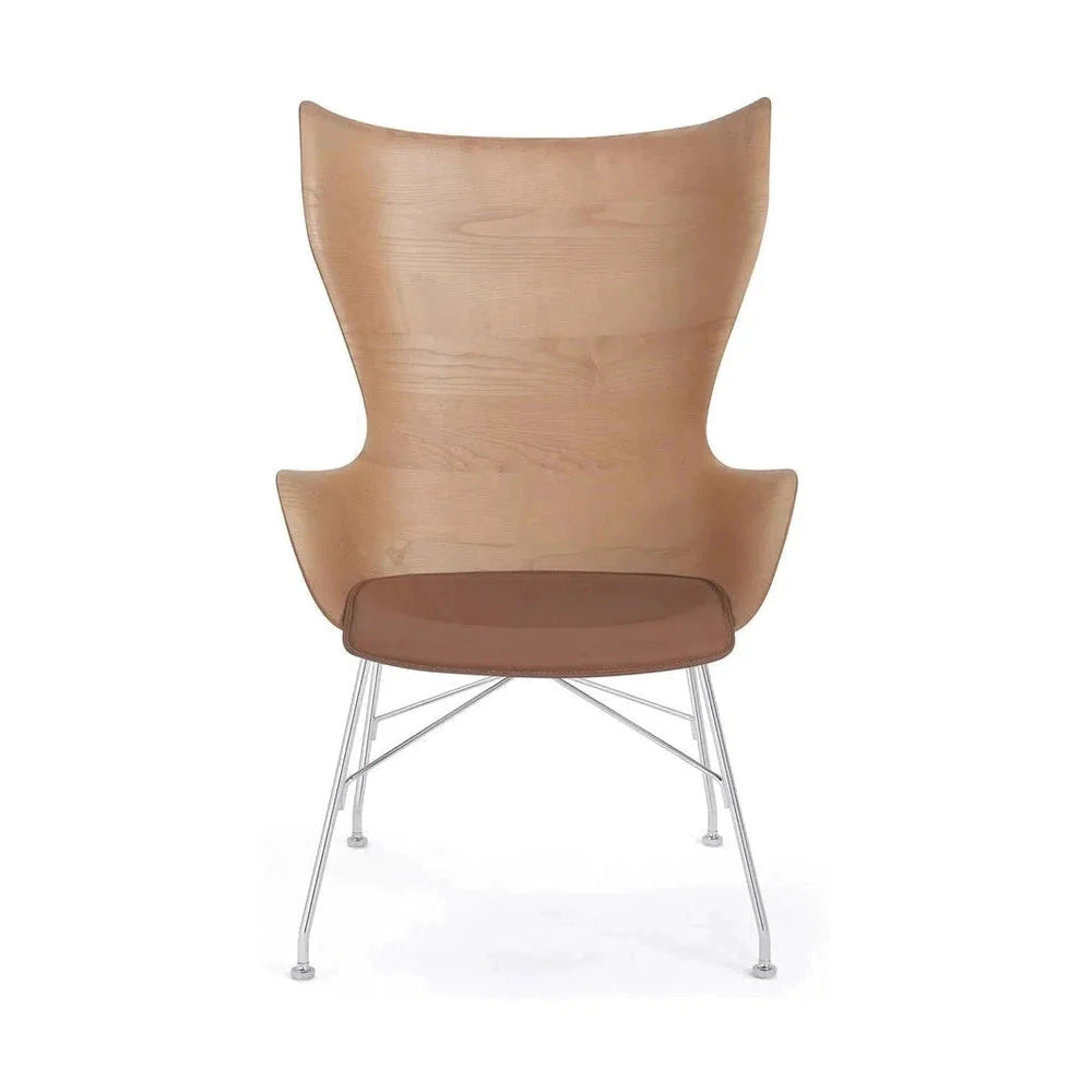 [product_category]-Kartell K/Wood Armchair Leather, Light Wood/Chrome-Kartell-8058967294774-04917CC-KAR-1