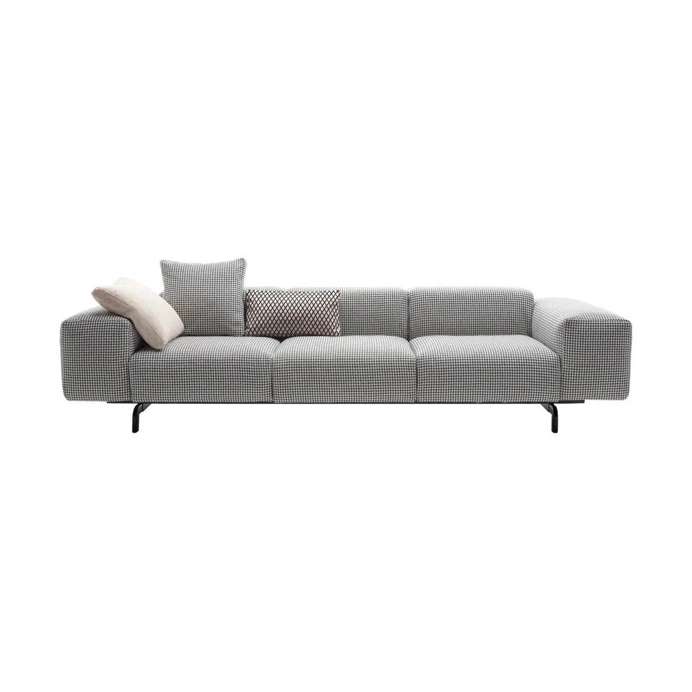 [product_category]-Kartell Largo 3 Seater Sofa Pied De Poule, Black-Kartell-8058967229202-07160TN-KAR-1