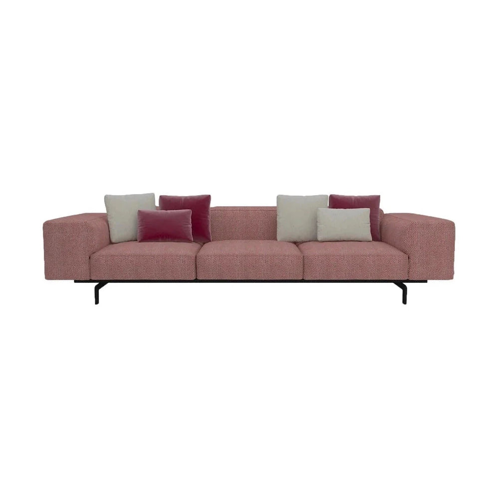 [product_category]-Kartell Largo 3 Seater Sofa Pied De Poule, Pink-Kartell-8058967288698-07160G5-KAR-1