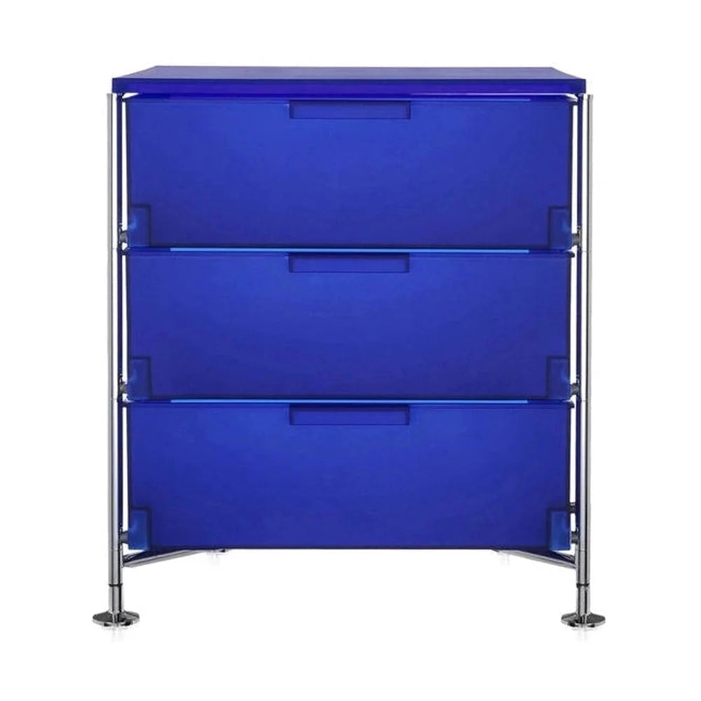 [product_category]-Kartell Mobil 3 Drawer With Feet, Cobalt Blue-Kartell-8058967026955-02011L2-KAR-1