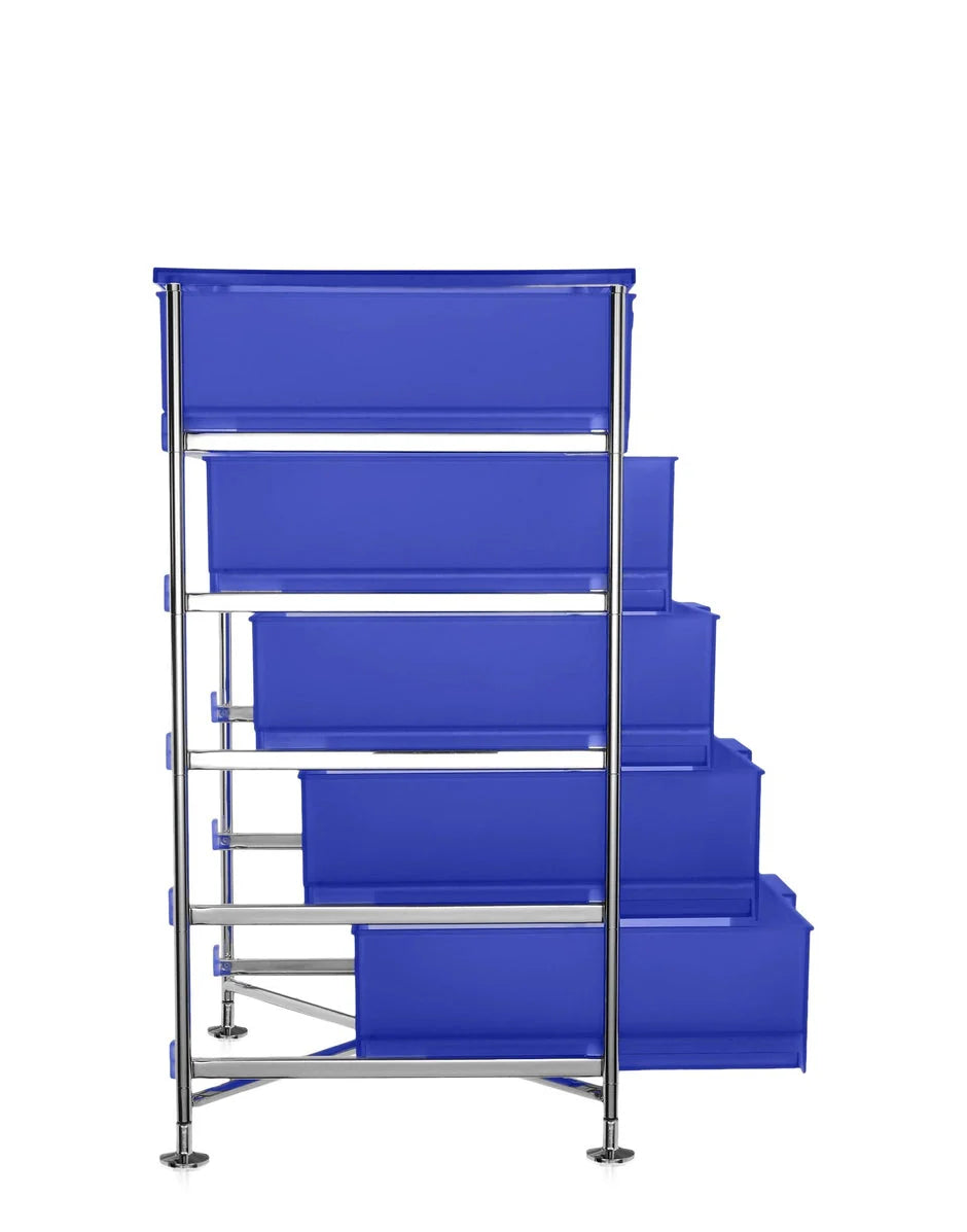 [product_category]-Kartell Mobil 5 Drawer With Feet, Cobalt Blue-Kartell-8058967028201-02035L2-KAR-2