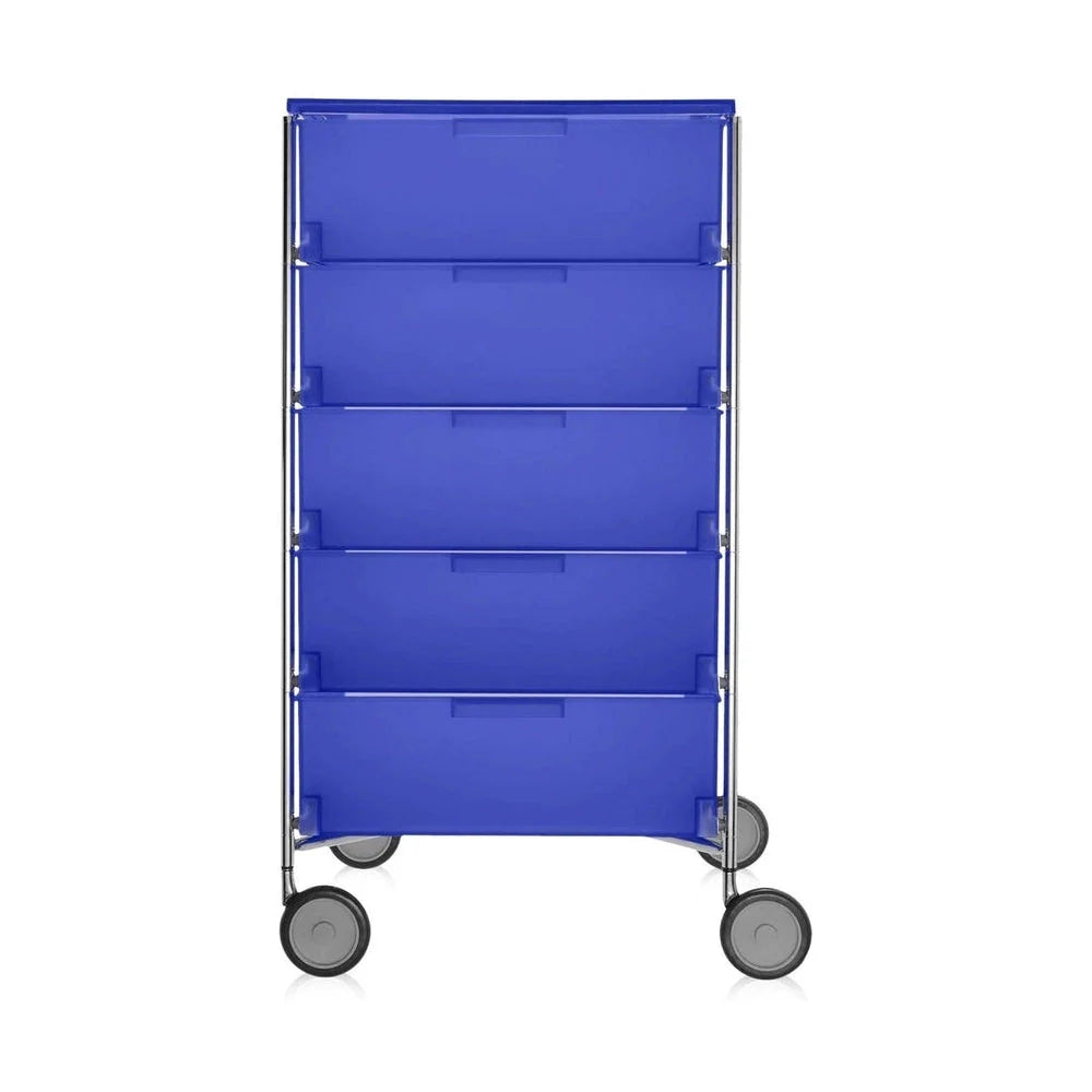 [product_category]-Kartell Mobil 5 Drawer With Wheels, Cobalt Blue-Kartell-8058967028041-02034L2-KAR-1
