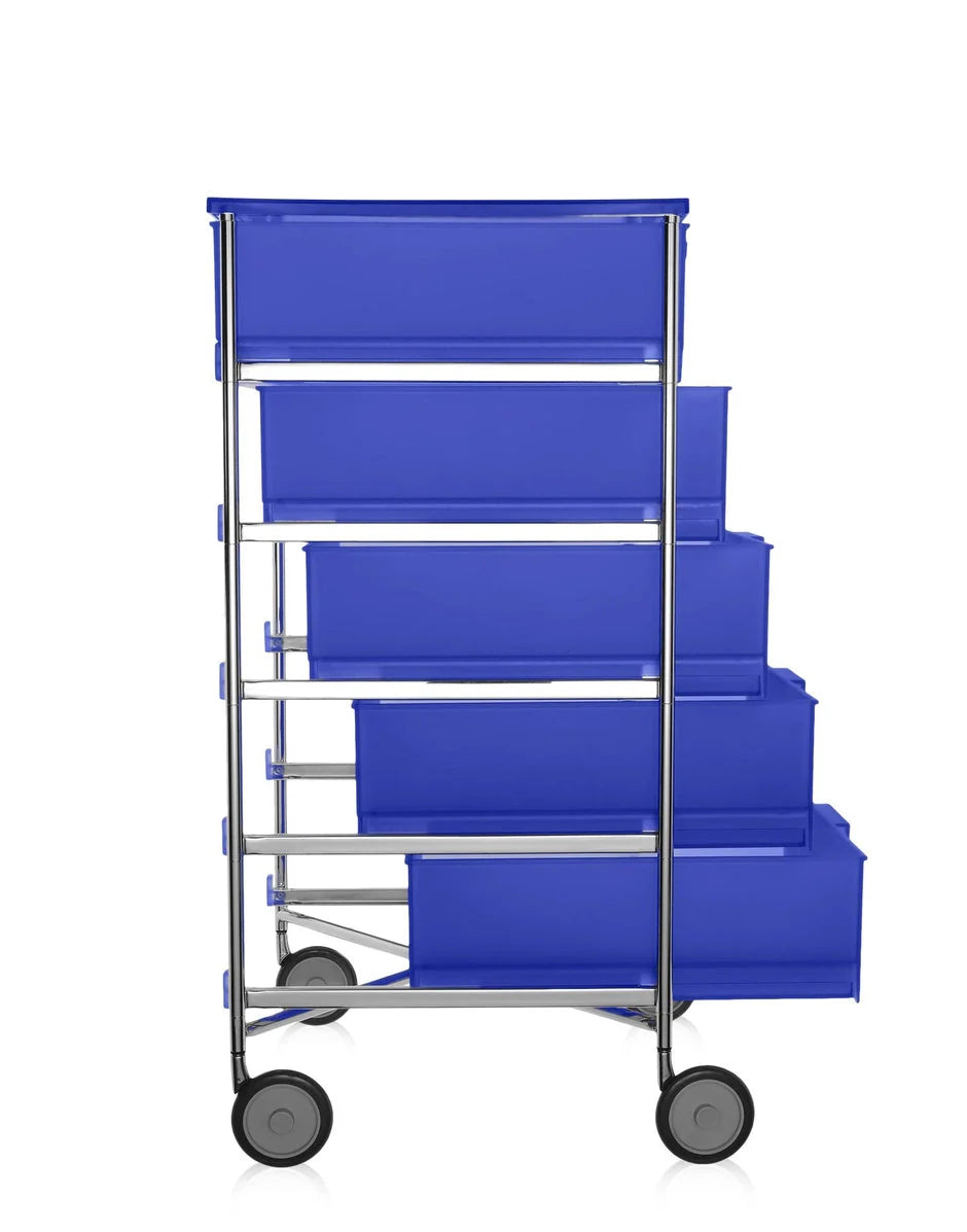 [product_category]-Kartell Mobil 5 Drawer With Wheels, Cobalt Blue-Kartell-8058967028041-02034L2-KAR-2