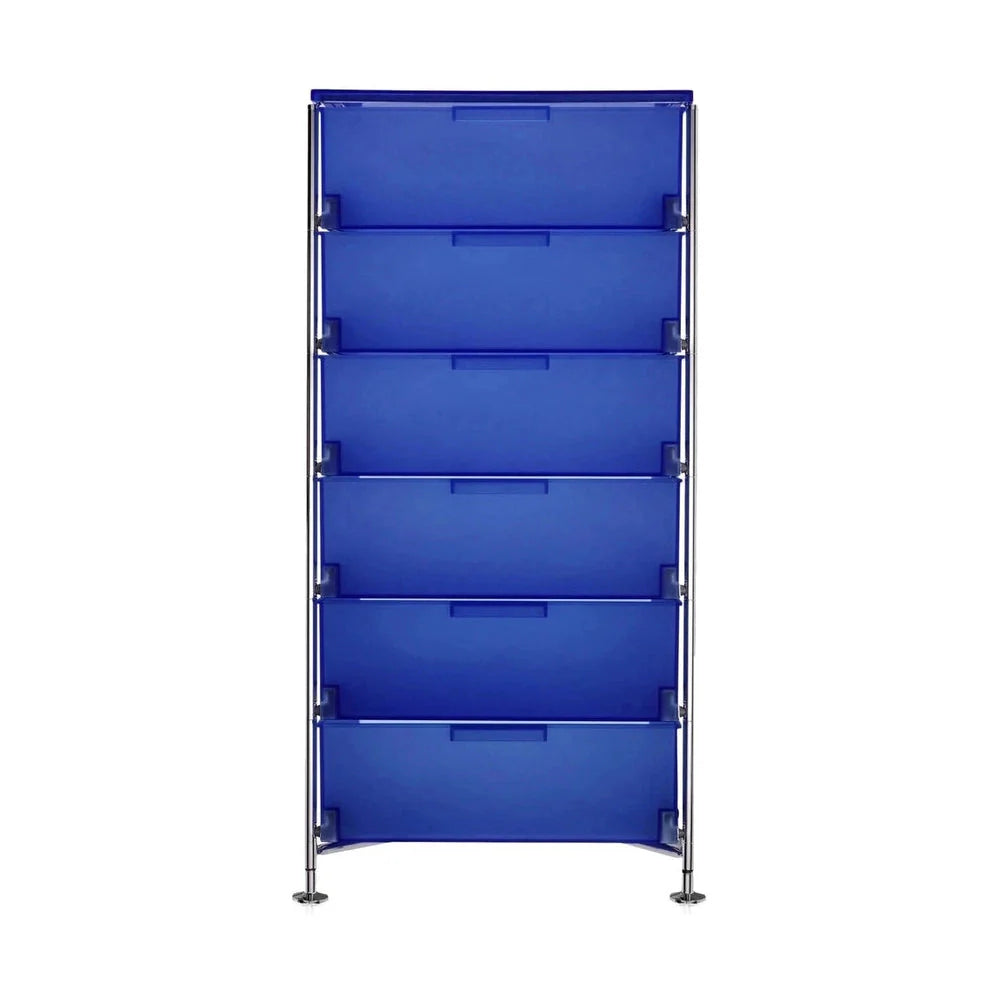 [product_category]-Kartell Mobil 6 Drawer With Feet, Cobalt Blue-Kartell-8058967028522-02041L2-KAR-1