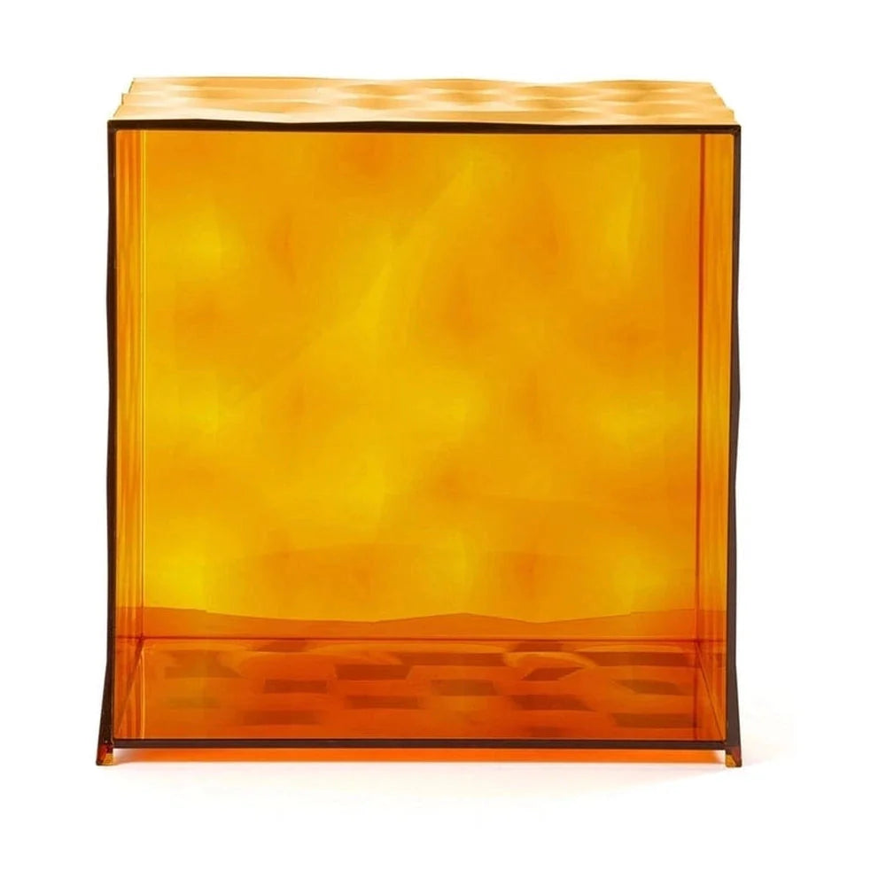 [product_category]-Kartell Optic Container With Door, Amber-Kartell-8058967301656-03510AM-KAR-1