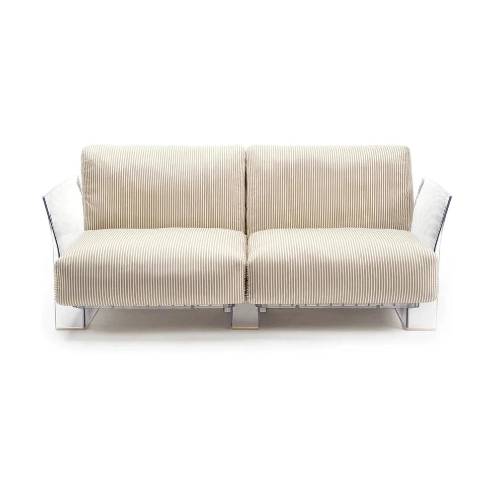 [product_category]-Kartell Pop Outdoor 2 Seater Sofa Stripes, Beige-Kartell-8058967257212-0704263-KAR-1