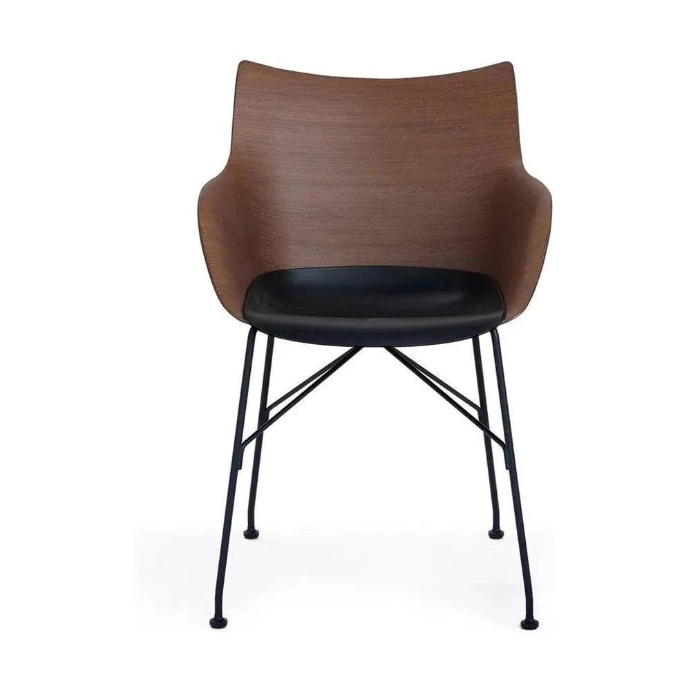 [product_category]-Kartell Q/Wood Armchair Basic Veneer, Dark Wood/Black-Kartell-8058967294934-04913SN-KAR-1