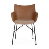 Kartell Q/Wood lænestol, mørk træ/sort/nøgen