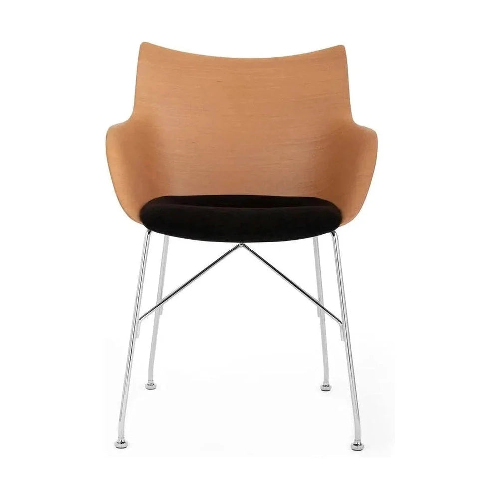 [product_category]-Kartell Q/Wood Armchair, Light Wood/Chrome/Black-Kartell-8058967310429-05928C1-KAR-1