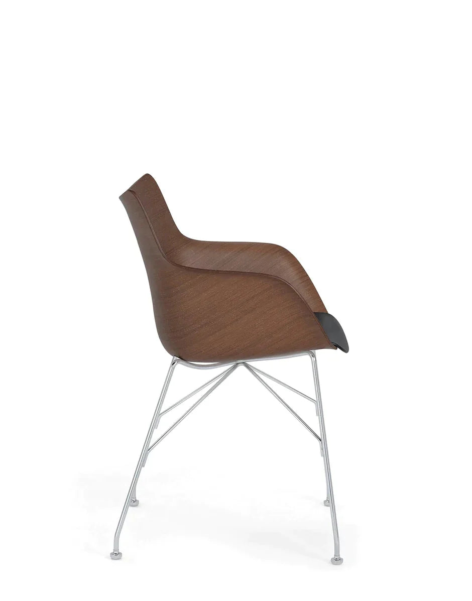 [product_category]-Kartell Q/Wood Armchair Slatted Ash, Dark Wood/Chrome-Kartell-8058967294972-04914SC-KAR-9