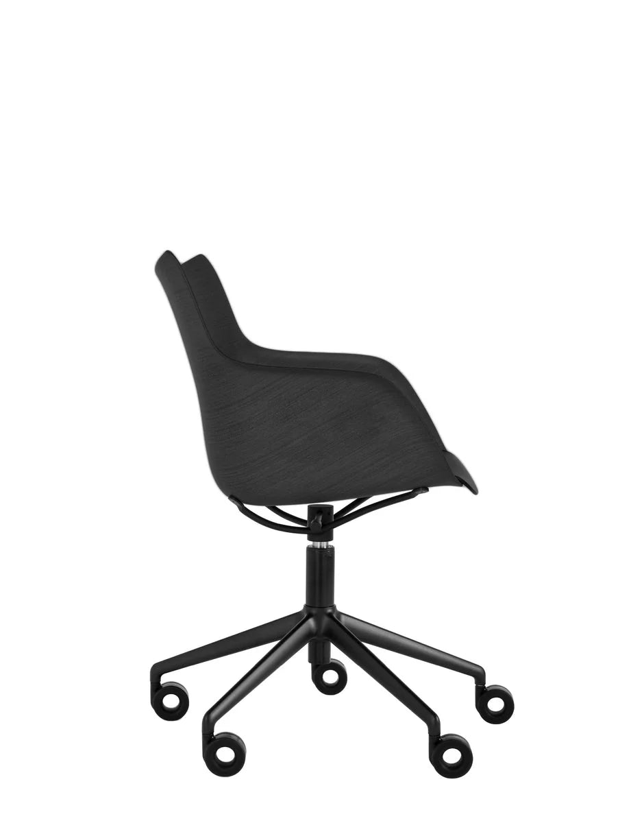 [product_category]-Kartell Q/Wood Armchair With Wheels, Black Wood/Black-Kartell-8058967329933-05927NN-KAR-3