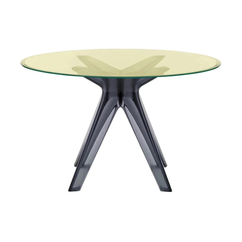 [product_category]-Kartell Sir Gio Table Round, Fume/Yellow-Kartell-8058967259827-0327564-KAR-1