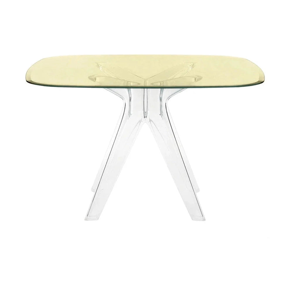 [product_category]-Kartell Sir Gio Table Square, Crystal/Yellow-Kartell-8058967259926-0327614-KAR-1