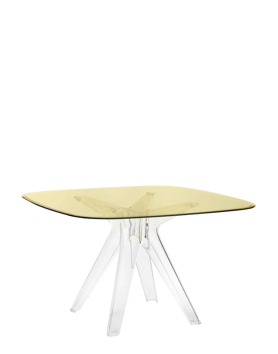 [product_category]-Kartell Sir Gio Table Square, Crystal/Yellow-Kartell-8058967259926-0327614-KAR-2
