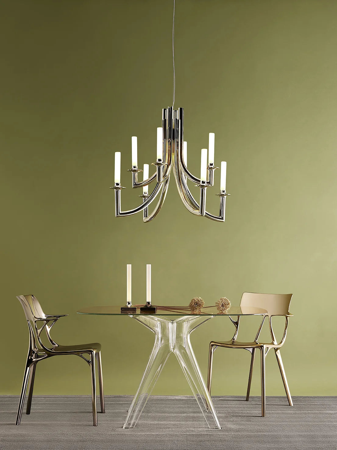 [product_category]-Kartell Sir Gio Table Square, Crystal/Yellow-Kartell-8058967259926-0327614-KAR-5