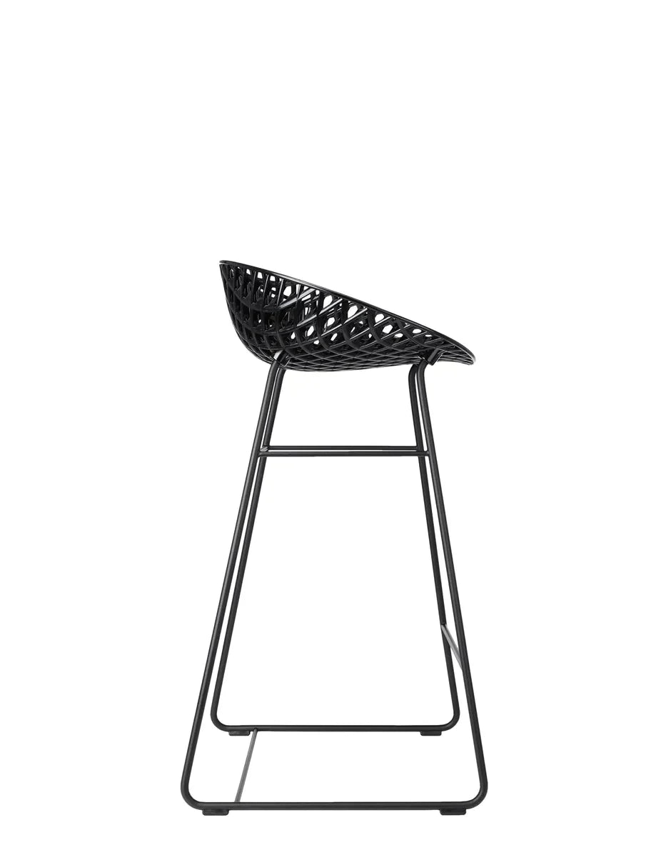 [product_category]-Kartell Smatrik Outdoor Stool, Black/Black-Kartell-8058967292954-0588209-KAR-8