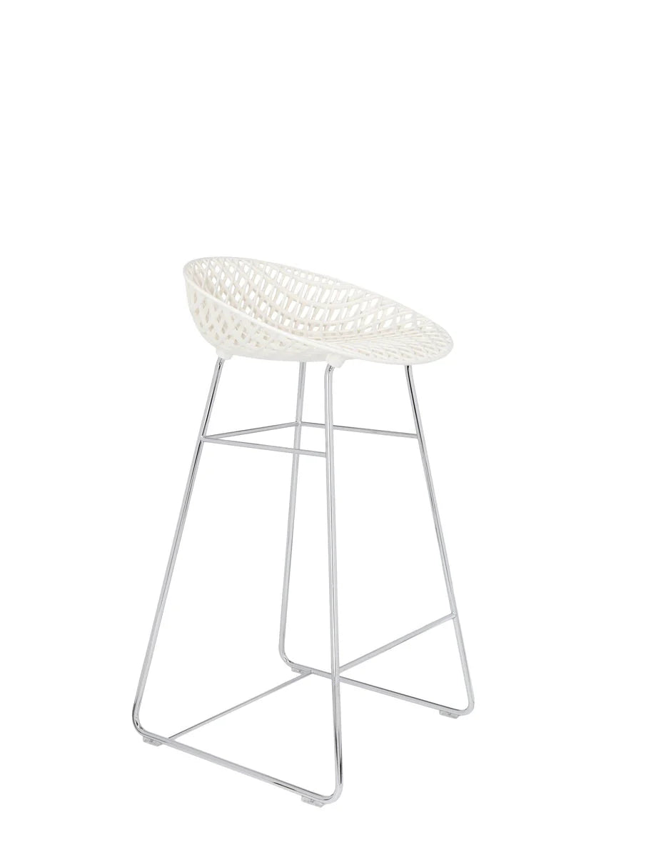 [product_category]-Kartell Smatrik Stool, White/Chrome-Kartell-8058967292893-05881B3-KAR-2