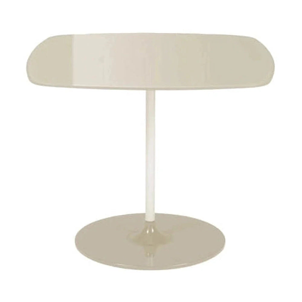 [product_category]-Kartell Thierry Side Table Low, Warm Beige/White-Kartell-8058967332636-04040BI-KAR-1