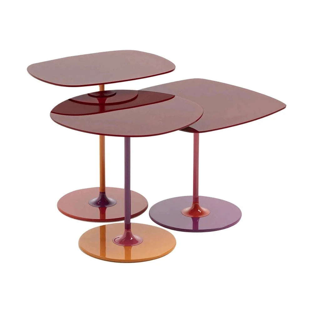 [product_category]-Kartell Thierry Side Table Trio, Bordeaux-Kartell-8058967326307-04043BO-KAR-1