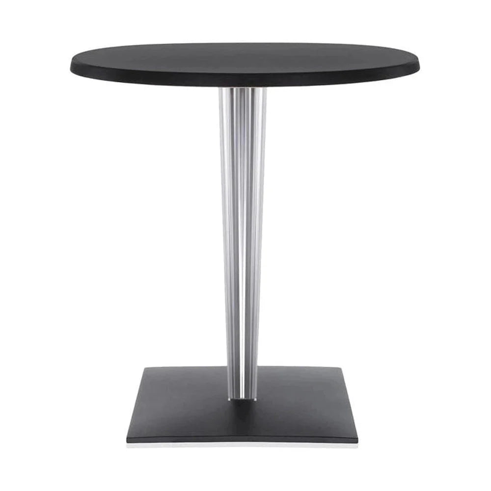 [product_category]-Kartell Top Top Table Per Dr. Yes Round With Square Base ⌀60 Cm, Black-Kartell-8058967043143-0434609-KAR-1